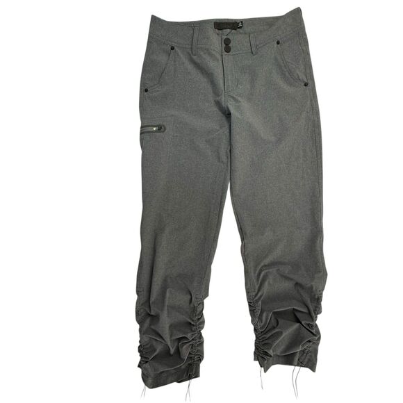 Gramicci Convertible Ruched Pants Women Size 4 Gray Adjustable Tap Packable - Picture 2 of 14